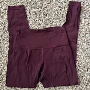 Maroon Lululemon leggings